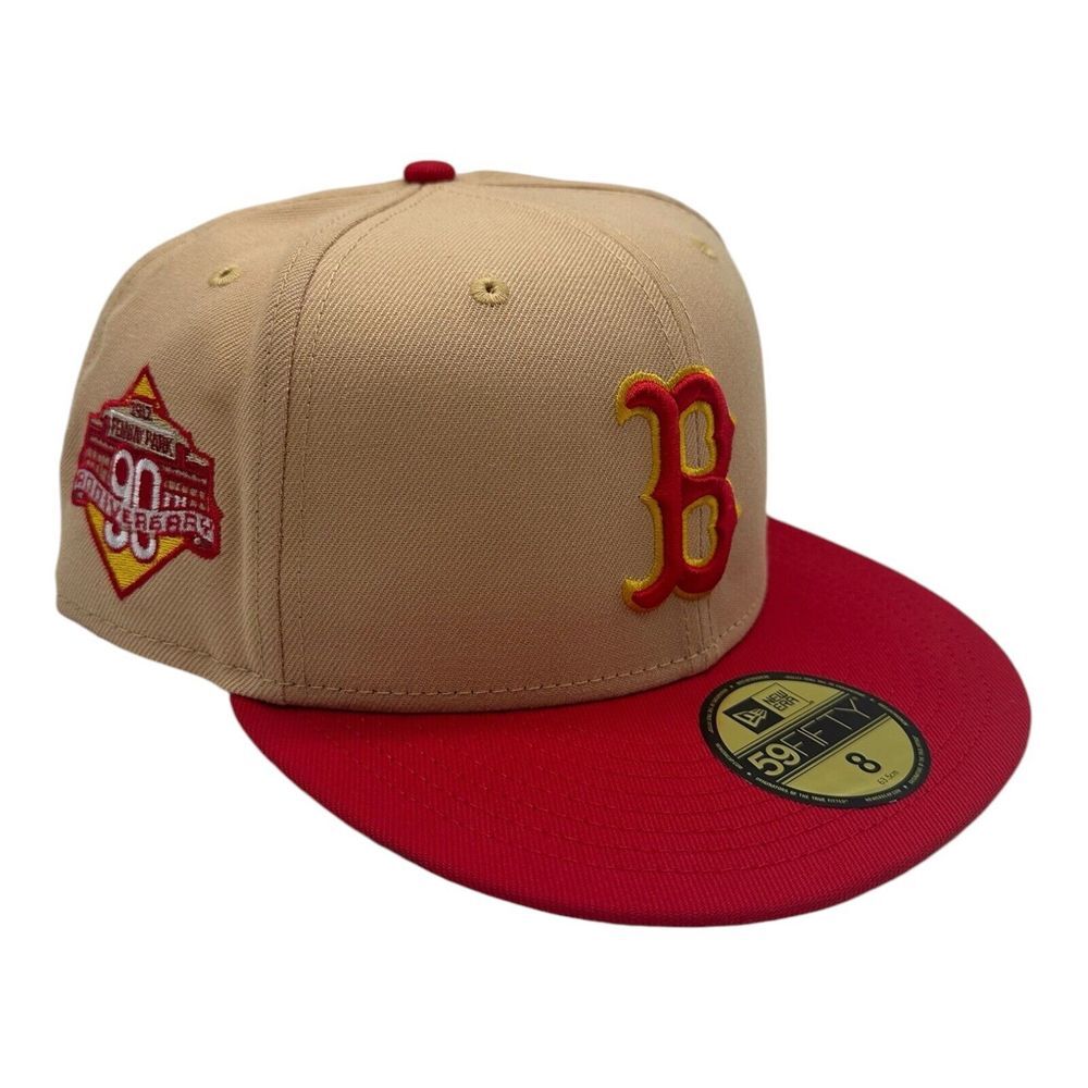 New Era 59Fifty Boston Red Sox Candied Pecan Hat 8 Fenway Park 90th Anniversary